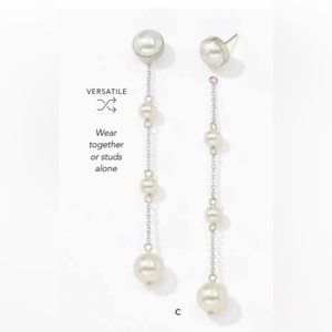 Touchstone Crystal by Swarovski HARMONIZE statement earrings pearl crystals BNIB